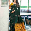Deserving Dark Green Soft Silk Saree With Wonderful Blouse Piece