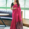 Attractive Dark Pink Soft Silk Saree With Wonderful Blouse Piece