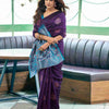 Opulent Purple Soft Silk Saree With Glorious Blouse Piece