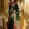 Skinny Dark Green Soft Silk Saree With Deserving Blouse Piece