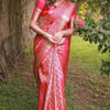 Divine Dark Pink Soft Silk Saree With Denouement Blouse Piece