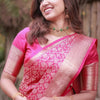 Divine Dark Pink Soft Silk Saree With Denouement Blouse Piece