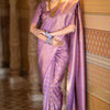 Murmurous Lavender Soft Silk Saree With Lassitude Blouse Piece