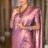 Murmurous Lavender Soft Silk Saree With Lassitude Blouse Piece
