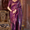 Artistic Purple Soft Silk Saree With Pulsating Blouse Piece