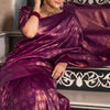 Artistic Purple Soft Silk Saree With Pulsating Blouse Piece