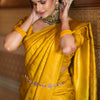 Impressive Yellow Soft Silk Saree With Chatoyant Blouse Piece