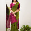 Moiety Green Cotton Silk Saree With Delectable Blouse Piece