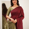 Staring Maroon Cotton Silk Saree With Captivating Blouse Piece
