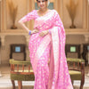 Glorious Baby Pink Soft Silk Saree With Opulent Blouse Piece