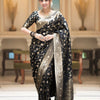 Captivating Black Soft Silk Saree With Jazzy Blouse Piece