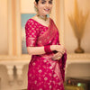 Glowing Dark Pink Soft Silk Saree With Gratifying Blouse Piece