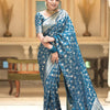 Gorgeous Firozi Soft Silk Saree With Sophisticated Blouse Piece
