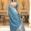 Gorgeous Firozi Soft Silk Saree With Sophisticated Blouse Piece