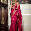Gratifying Dark Pink Soft Silk Saree With Prominent Blouse Piece