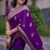 Amazing Purple Soft Silk Saree With Surpassing Blouse Piece