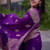 Amazing Purple Soft Silk Saree With Surpassing Blouse Piece