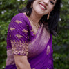 Amazing Purple Soft Silk Saree With Surpassing Blouse Piece
