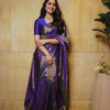 Comely Royal Blue Soft Silk Saree With Evocative Blouse Piece