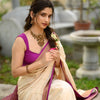 Sizzling Beige Soft Silk Saree With Intricate Blouse Piece