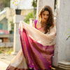 Sizzling Beige Soft Silk Saree With Intricate Blouse Piece