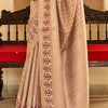 Majesty Beige Digital Printed Soft Silk Saree With Engrossing Blouse Piece