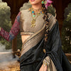 Inspiring Black Soft Banarasi Silk Saree With Refreshing Blouse Piece
