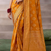 Ebullience Mustard Banarasi Satin Silk Saree With Murmurous Blouse