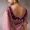 Vestigial Pink Banarasi Satin Silk Saree With Scrumptious Blouse