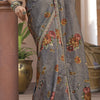 Wonderful Grey Printed Pure Viscose Dola Silk Saree With Most Flattering Blouse Piece