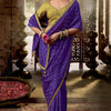 Incredible Violet Pure Viscose Crape Silk Saree With Petrichor Blouse Piece