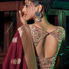 Delectable Maroon Soft Banarasi Silk Saree With Pretty Blouse Piece