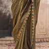 Mesmerising Brown Pure Tissue Banarasi Silk Saree With Deserving Blouse Piece