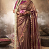 Susurrous Purple Pure Tissue Banarasi Silk Saree With Nectarous Blouse Piece