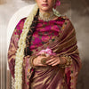 Susurrous Purple Pure Tissue Banarasi Silk Saree With Nectarous Blouse Piece
