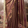Susurrous Purple Pure Tissue Banarasi Silk Saree With Nectarous Blouse Piece