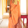 Desultory Peach  Cotton Silk Saree With Enthralling Blouse Piece
