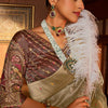 Adorable Pista Paithani Silk Saree With Ideal Blouse Piece