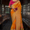 Classy Yellow Pure Viscose Dola Silk Saree With Super classy Blouse Piece
