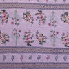 Lavender Grace Linen Cotton Saree with Delicate Floral Border Elegance
