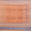 Autumn Sand Linen Cotton Saree with Earthy Stripe Elegance