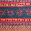 Morpich Rose Linen Cotton Saree with Artistic Floral Panel Elegance