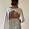 Inspiring Off White Kanjivaram Silk Saree With Arresting Blouse Piece