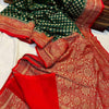 Designer Dark Green Soft Banarasi Silk Saree With Hypnotic Blouse Piece