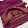 Ebullience Purple Kanjivaram Silk Saree With Amiable Blouse Piece