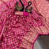 Classy Dark Pink Soft Banarasi Silk Saree With Demanding Blouse Piece