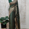Stylish Dark Green Soft Banarasi Silk Saree With Staring Blouse Piece