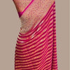 Impressive Dark Pink Soft Banarasi Silk Saree With Arresting Blouse Piece