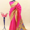 Admirable Dark Pink Paithani Silk Saree With Lissome Blouse Piece