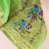 Assemblage Parrot Paithani Silk Saree With Redolent Blouse Piece